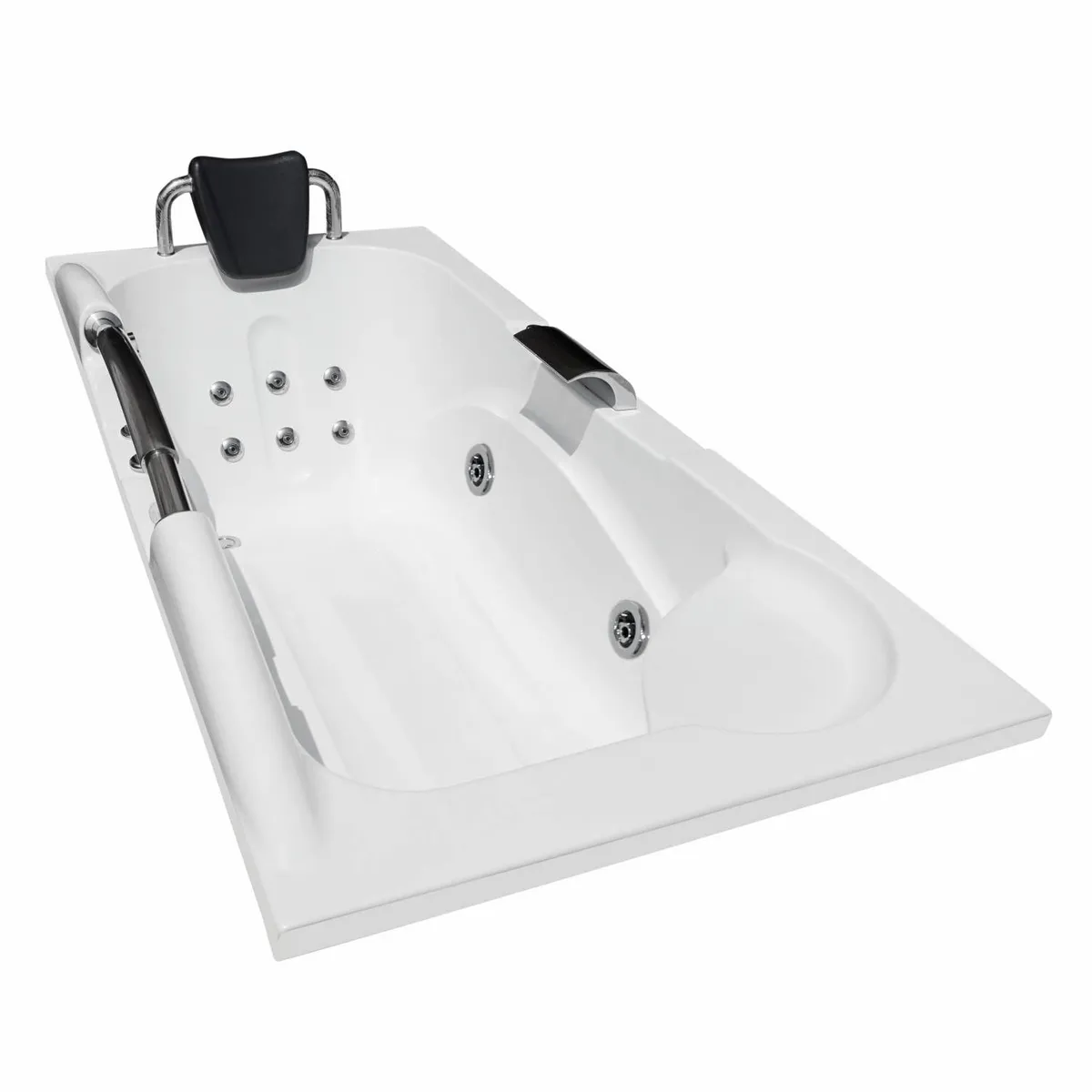 Tina Hidromasaje Rectangular Athenea Profesional 169x85cm Blanca, marca CUBA&SPA - Foto 2