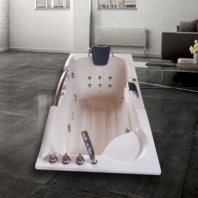 Tina Hidromasaje Rectangular Athenea Profesional 169x85cm Bone