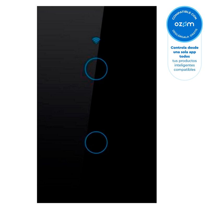ISMART - Interruptor Wifi iSwitch 2 Toque Negro
