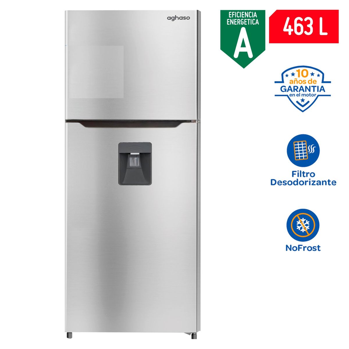 AGHASO - Refrigeradora 463 Litros REFR-AGH02 Aghaso