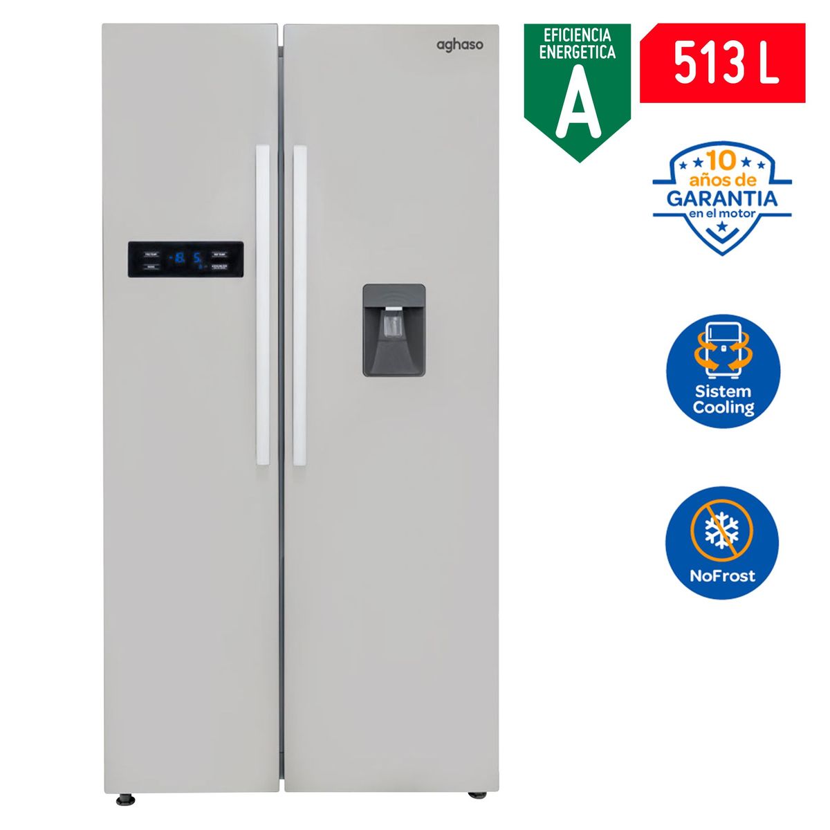 AGHASO - Refrigeradora 513 Litros REFR-AGH03