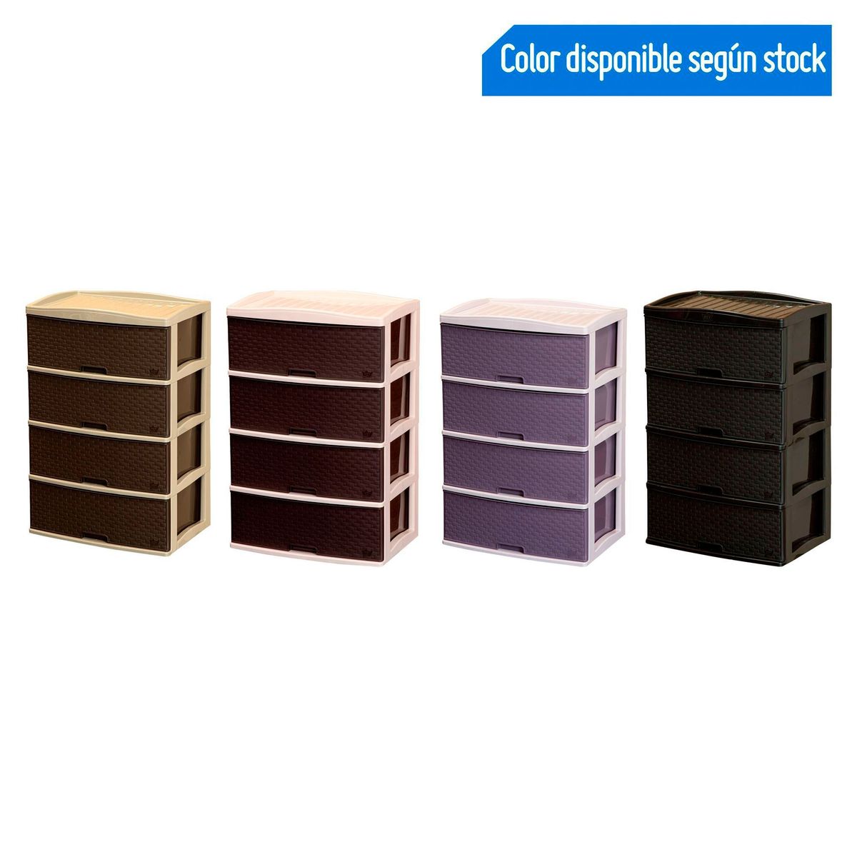 REYPLAST - Cómoda Kusi Ratan Reyplast 4 Cajones