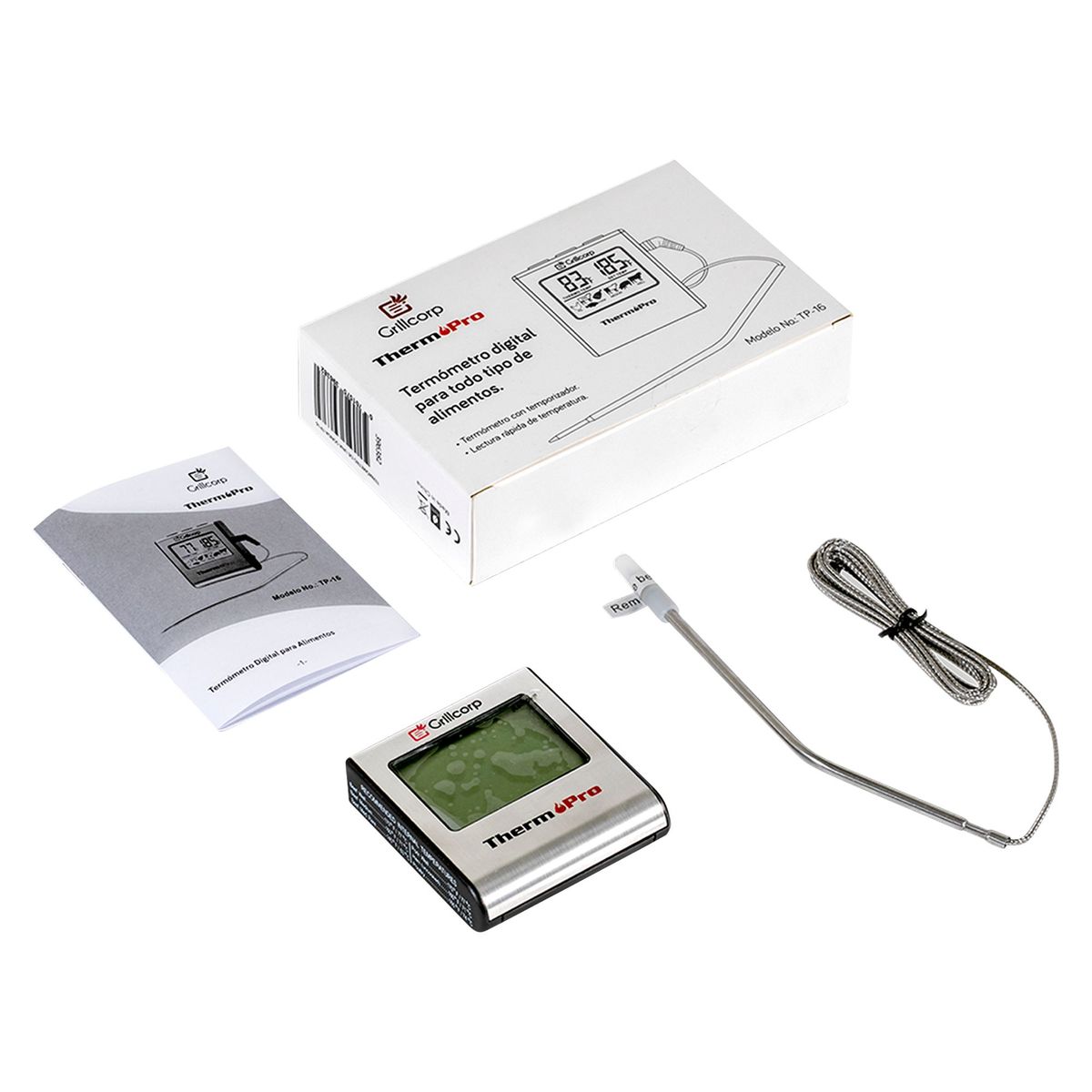 GRILLCORP - Termómetro de una Sonda TP16