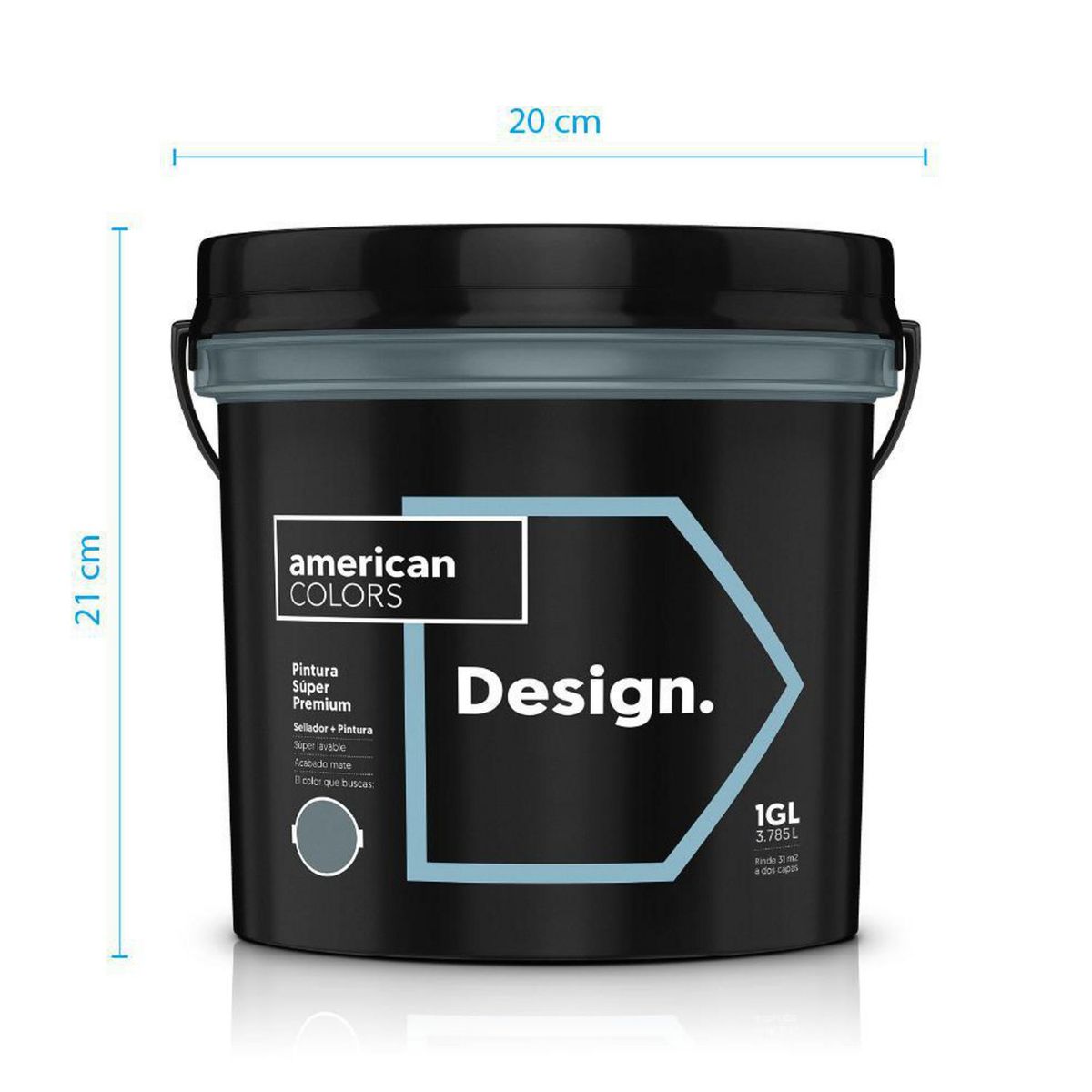 AMERICAN COLORS - Pintura Design Verde Humboldt 1gl