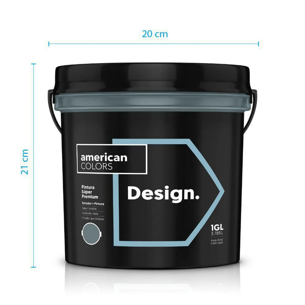 AMERICAN COLORS - Pintura Design Verde Humboldt 1gl