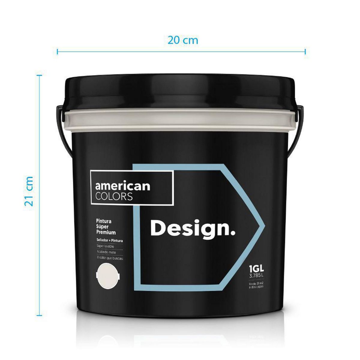 AMERICAN COLORS - Pintura Design Gris Lima 1gl