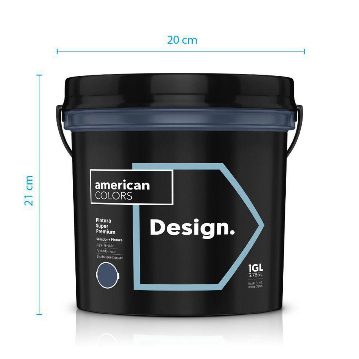 AMERICAN COLORS - Pintura Design Azul Blau 1gl