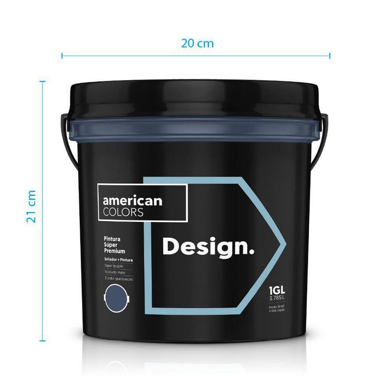 AMERICAN COLORS - Pintura Design Azul Blau 1gl