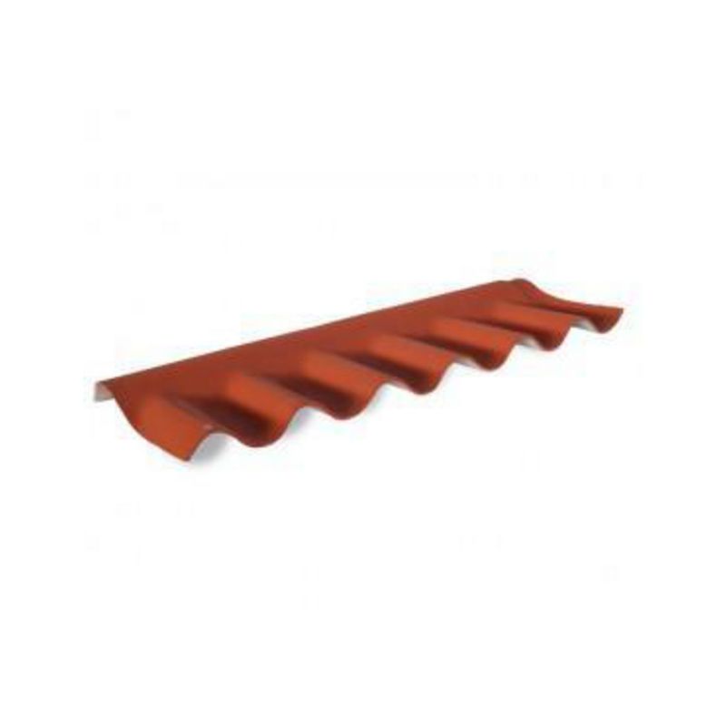 FIBRAFORTE - Cumbrera sup Fibrocemento 0.1x0.3m Flexiteja Rojo Fibraforte