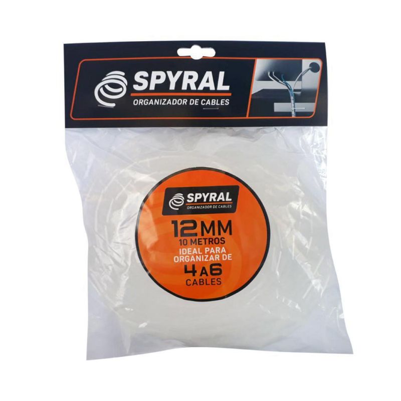 GENERICO - Portacables 12mm 10 Metros Blanco