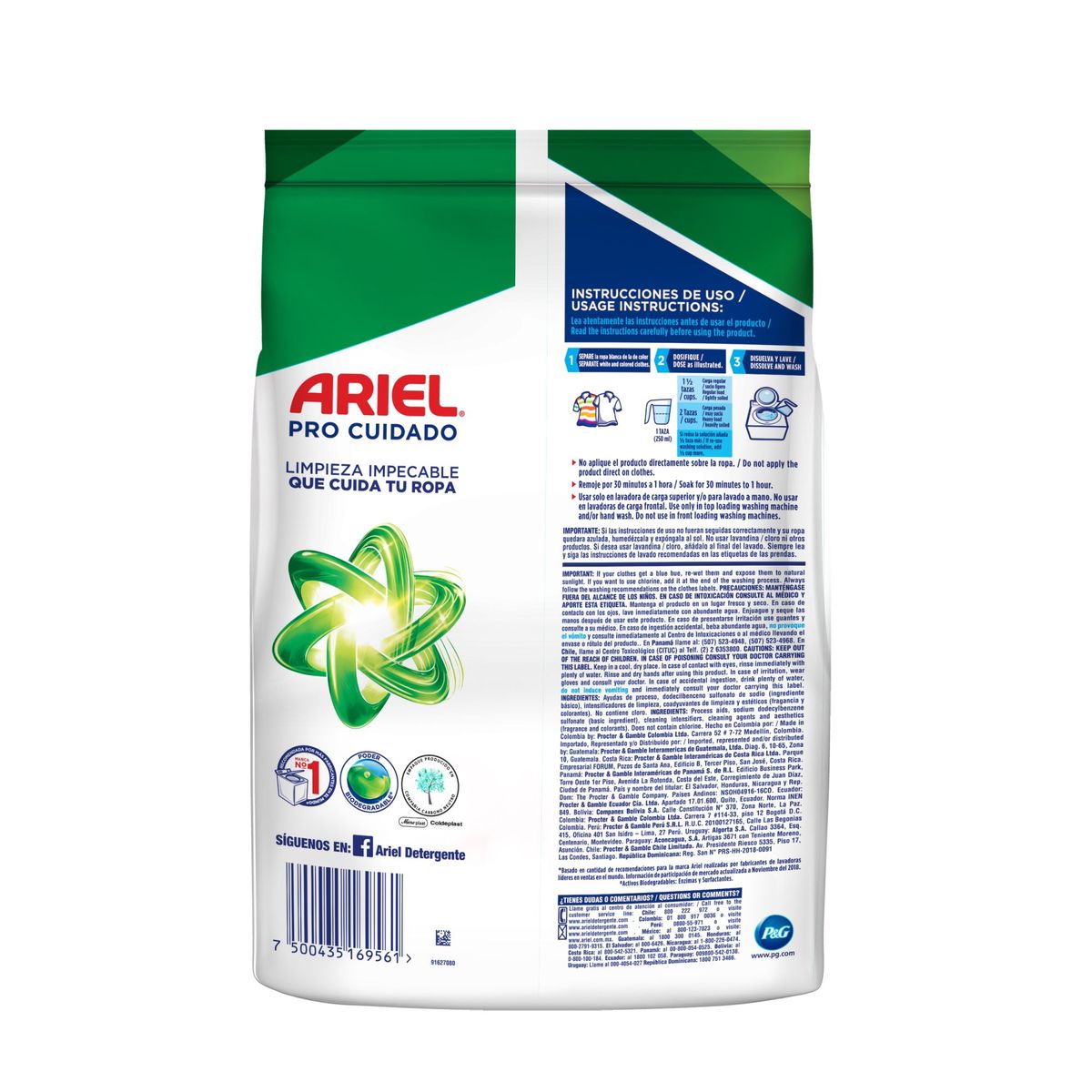 ARIEL - Detergente Ariel Polvo 830G
