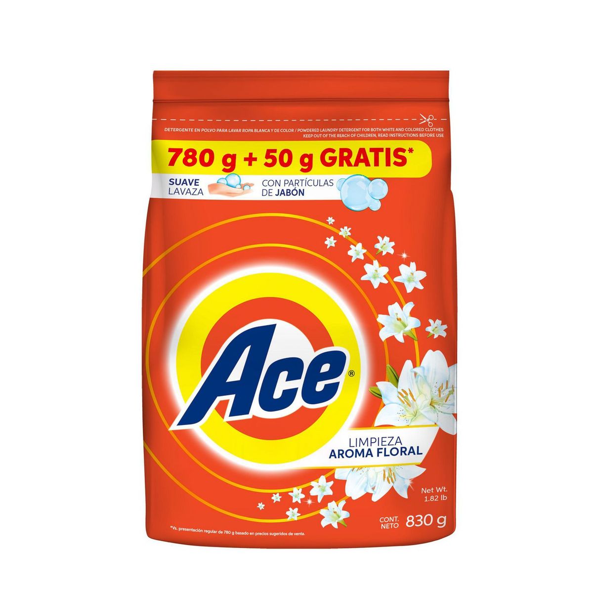 ACE - Detergente Ace Regular Polvo 830g