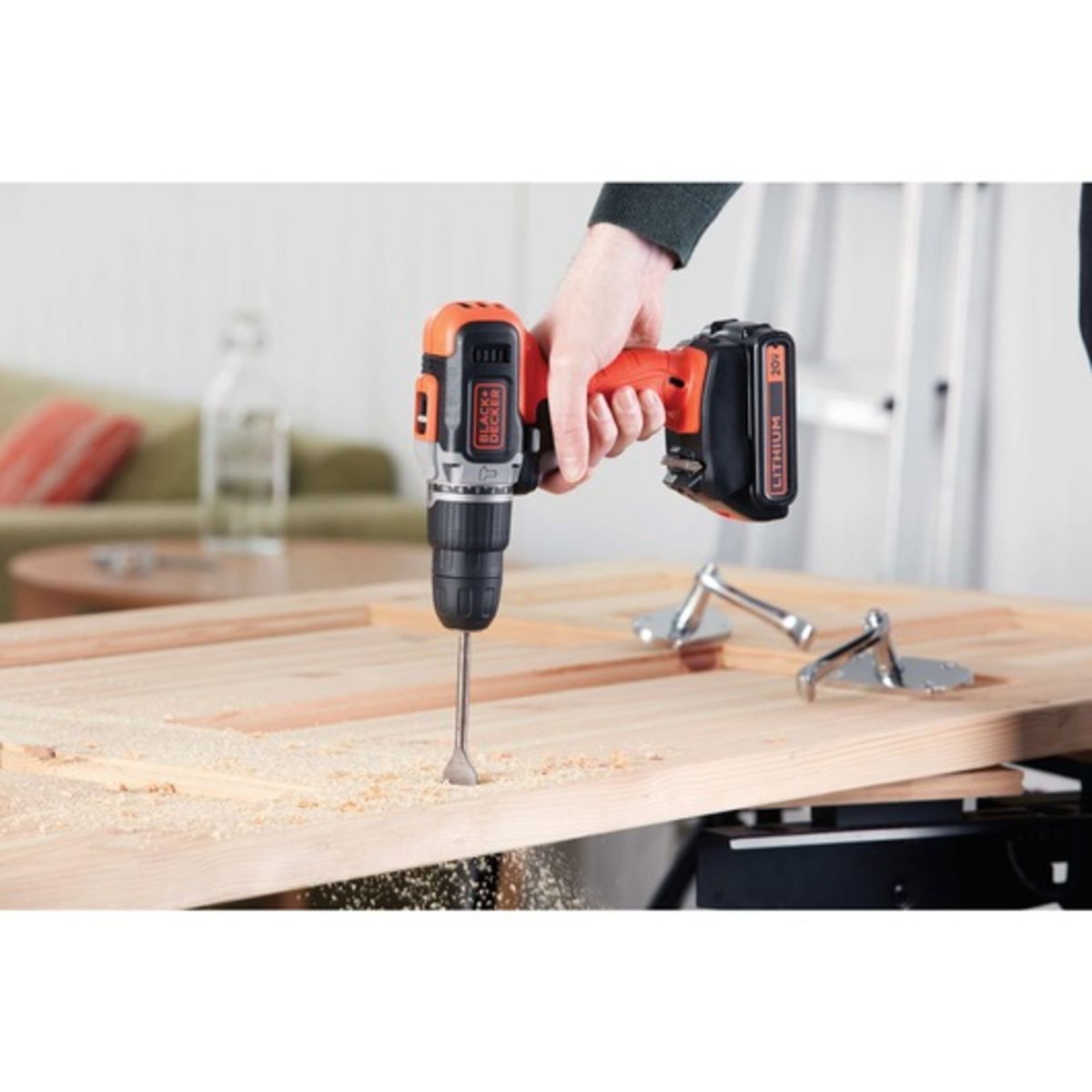 BLACK+DECKER - Taladro Percutor Inalámbrico Black+Decker 3/8" 20V BCD704C1 