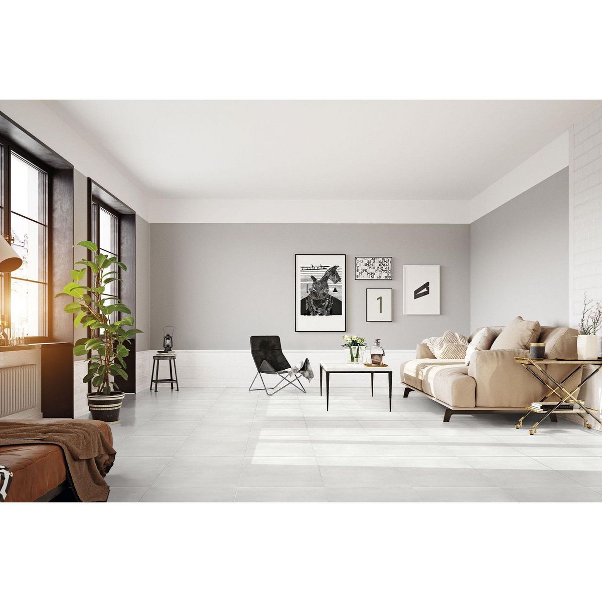 Porcelanato Blanco Cementicio 60x60cm 1.44m2, marca CELIMA - Foto 2