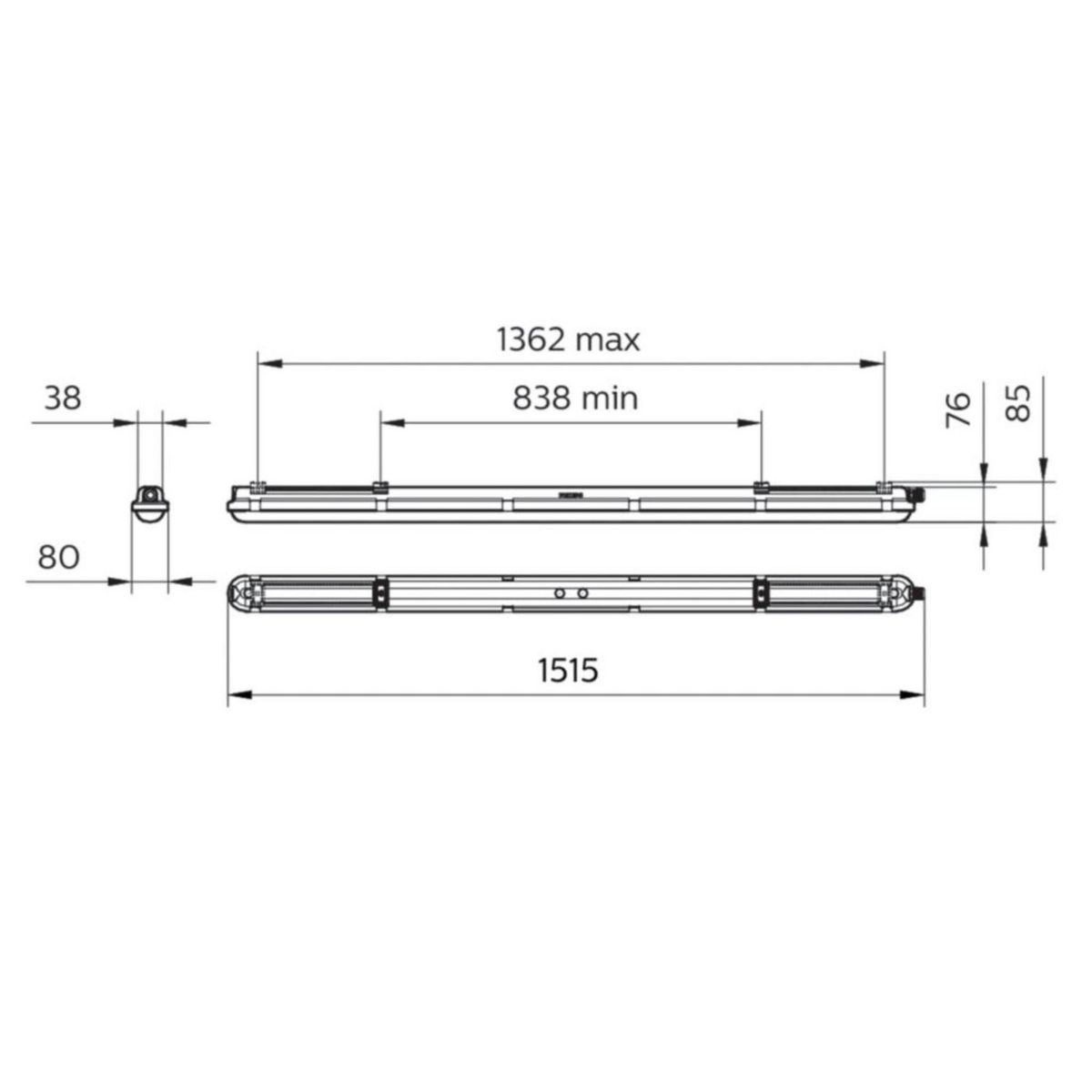 PHILIPS - Plafón Exterior LED IP65 20W Luz Cálida