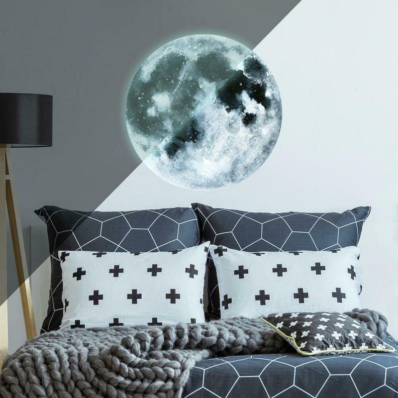 ROOMMATES DECOR - Stickers de Pared Luna Brillante