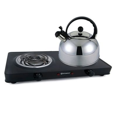 Cocina Elctrica 2 Hornillas HP1400 + Tetera Acero