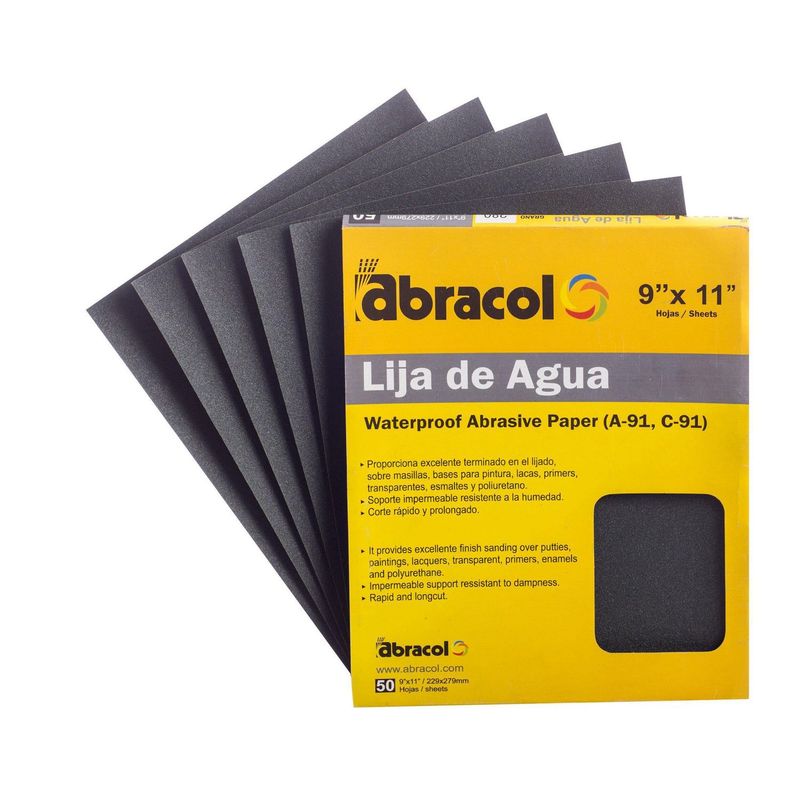 ABRACOL - Lija al agua Grano n 180 Abracol