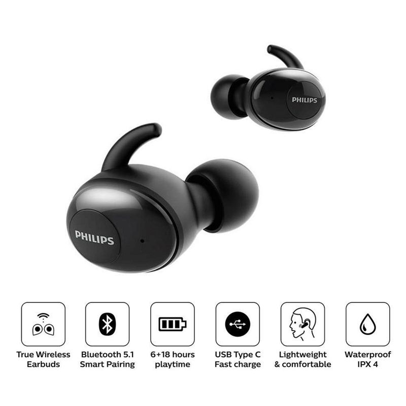 PHILIPS - Audífonos True Wireless TAT3215BK