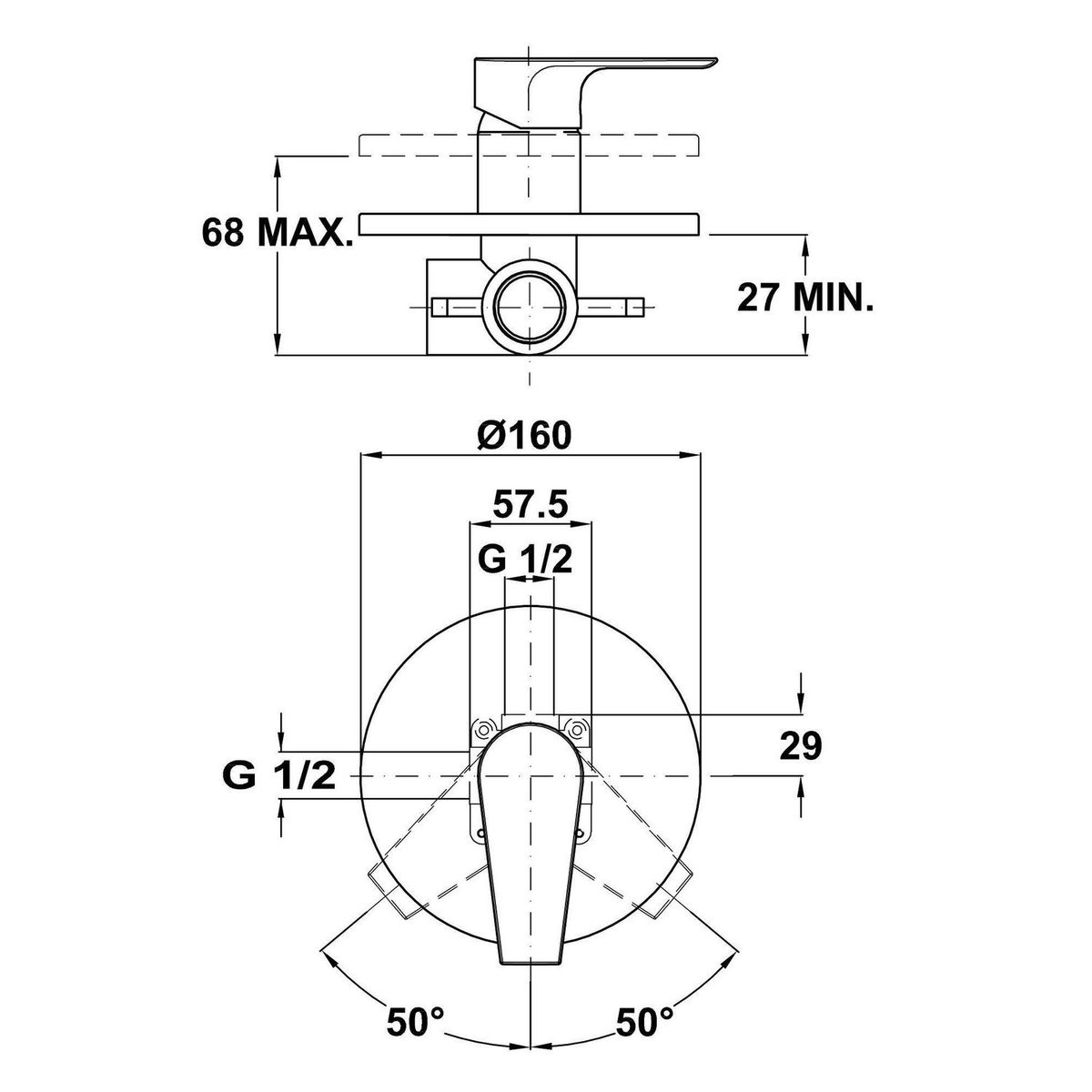 TEKA - Monomando Ducha Calviá Empotrado
