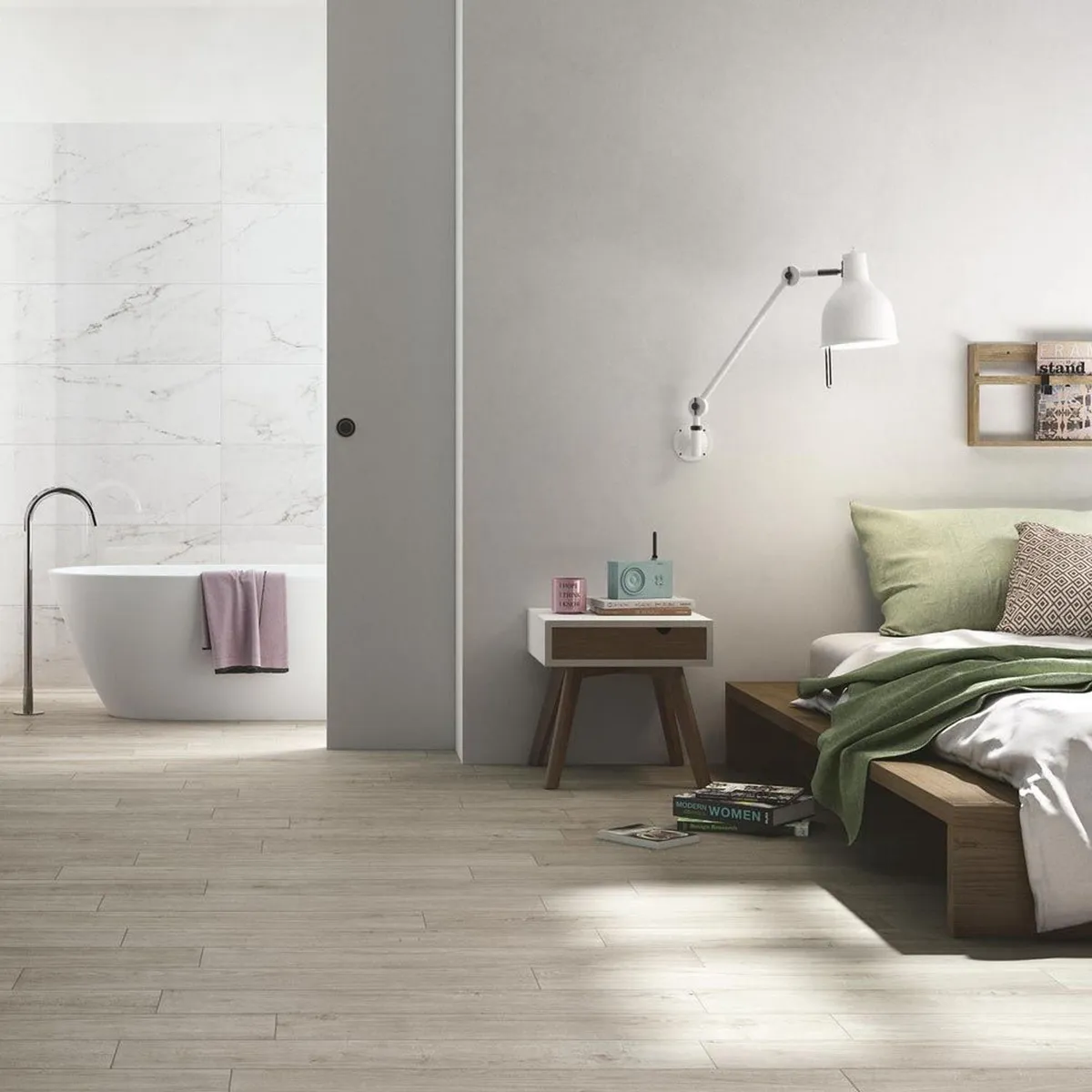  - Porcelanato Gris 15x90 Maderadas Mate 1.08 m2