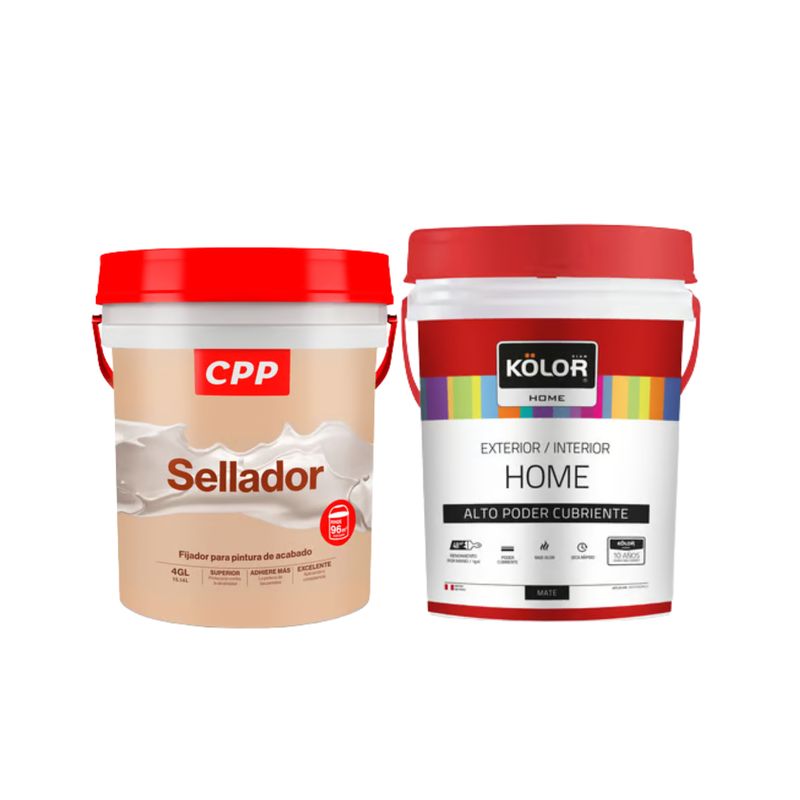  - Sellador Cpp Blanco 4gl + Kolor Latex Home Blanco 4gl