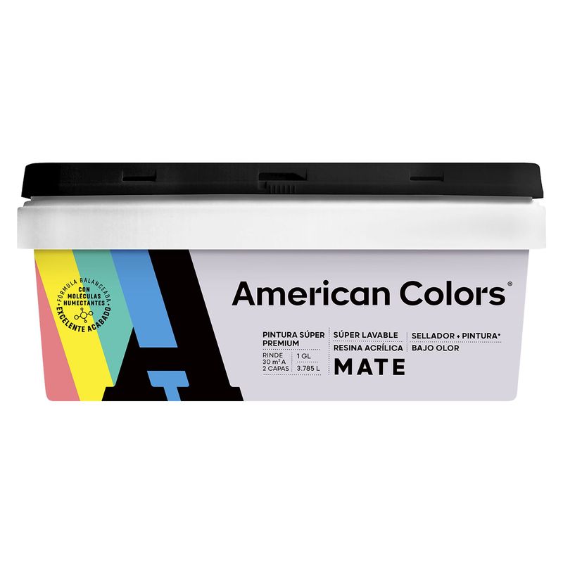 AMERICAN COLORS - Pintura American Latex Mate Profundo 1GL