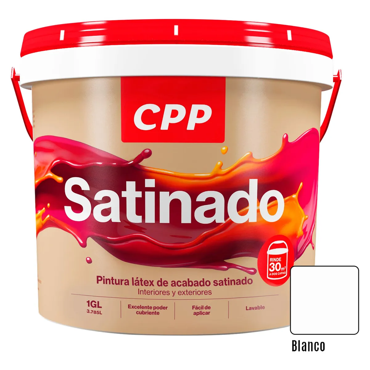 CPP - Pintura CPP Látex Satinado Blanco 1GL