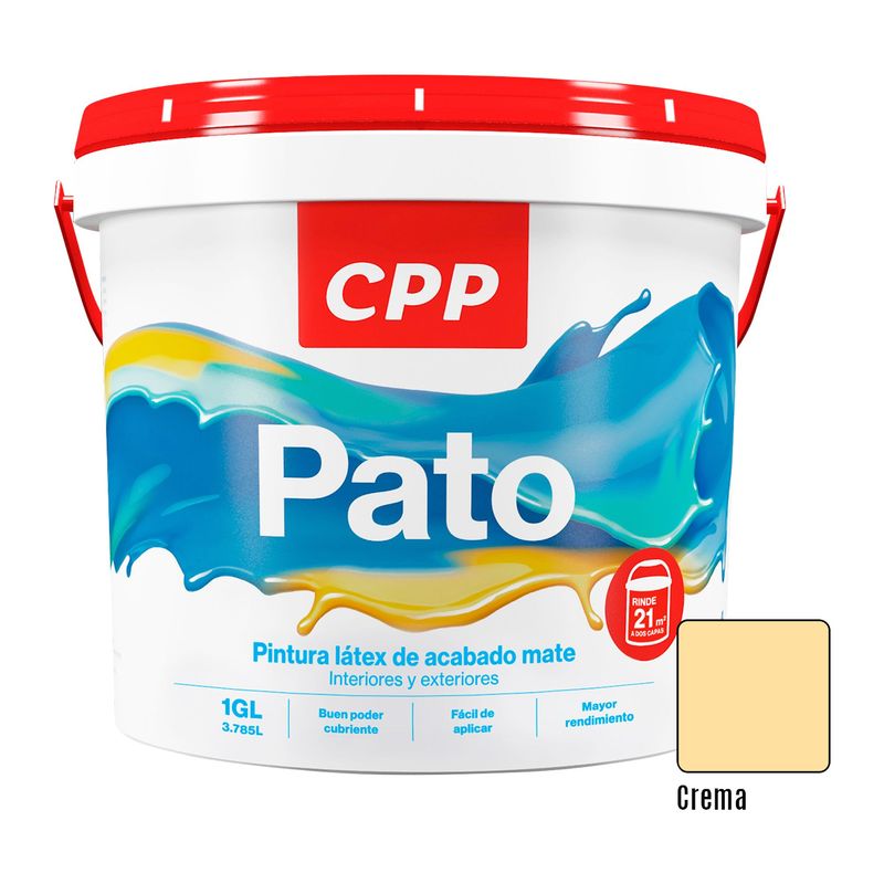 CPP - Pintura Látex Mate Pato Crema 1GL