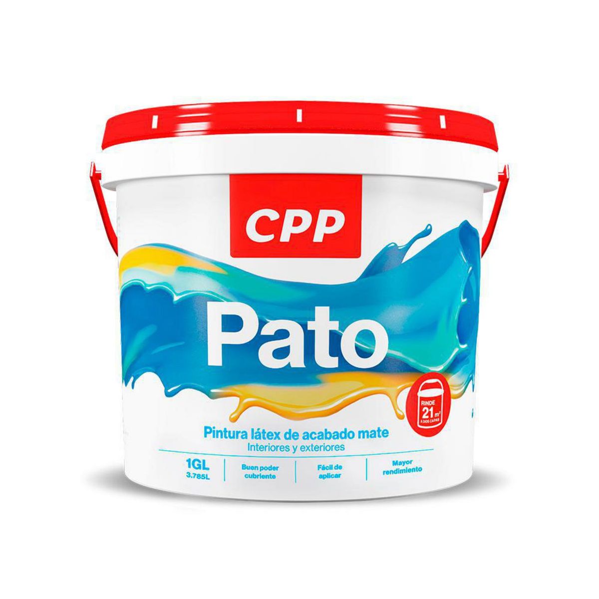 GENERICO - Pintura Látex Mate Pato Blanco Humo 1GL