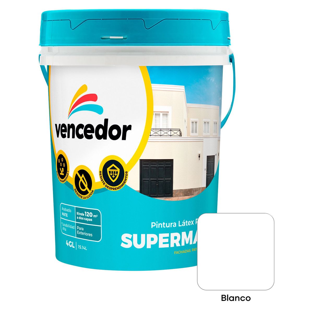 GENERICO - Pintura Supermate Exteriores Blanco 4 GL