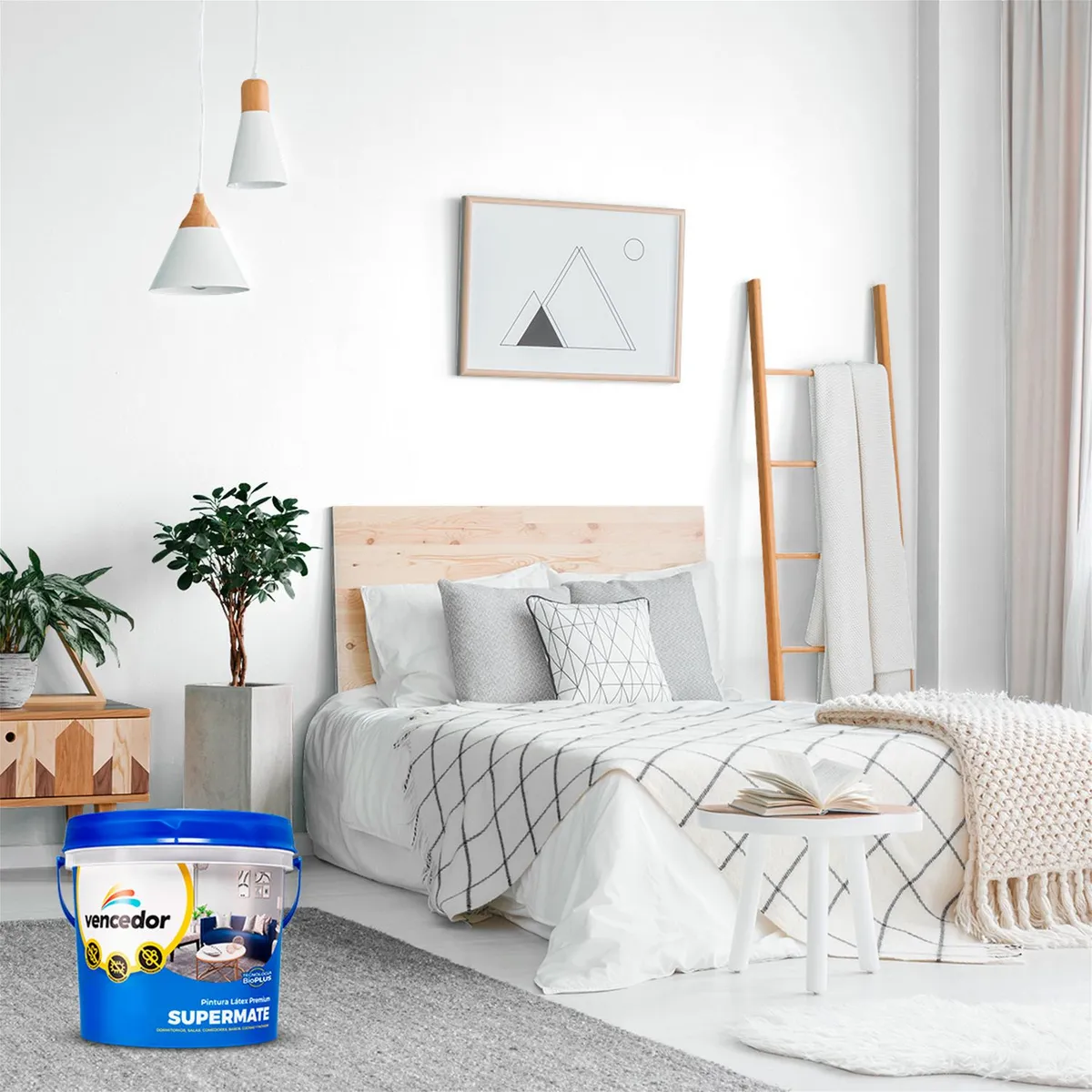 SUPERMATE - Pintura Supermate Antibacterial Blanco Decorativo 1 GL