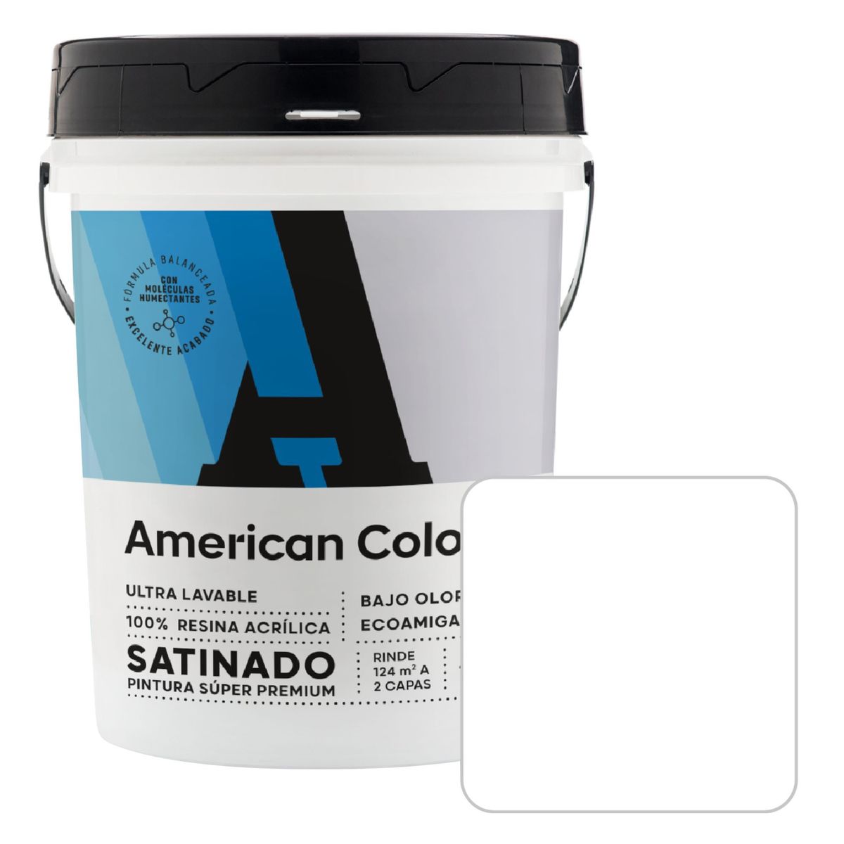 AMERICAN COLORS - Pintura American Satinado Blanco 4GL
