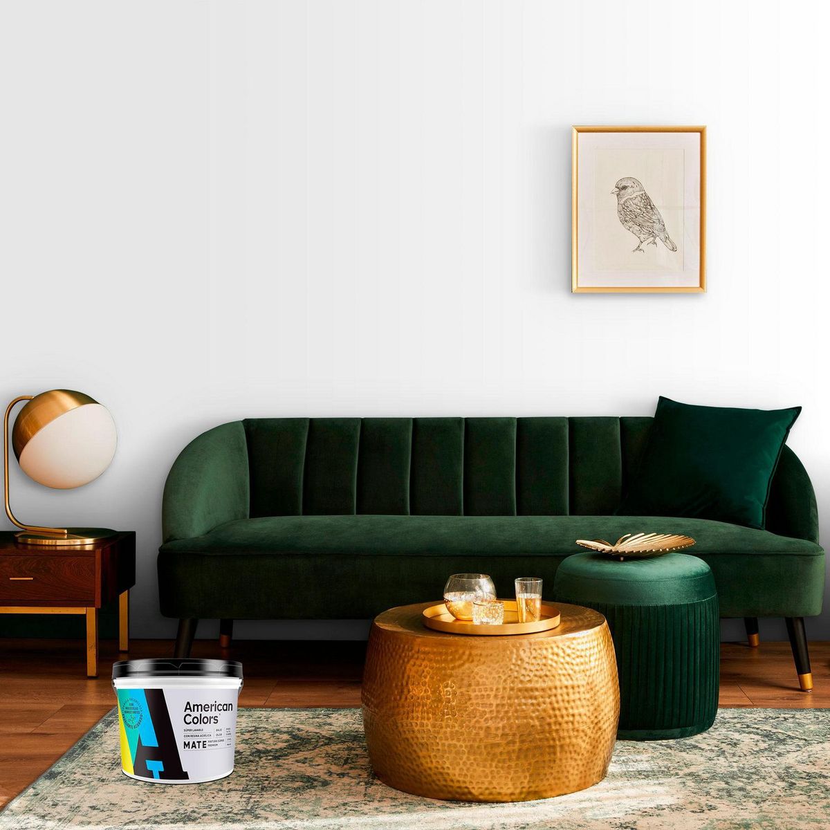 AMERICAN COLORS - Pintura American Latex Mate Blnaco 1/4GL