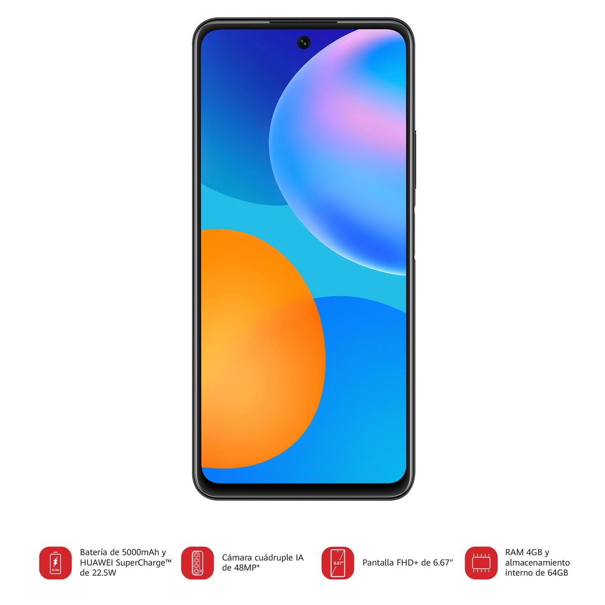 HUAWEI - Huawei Y7A 6.67" 64GB 4GB 48MP 8MP Negro