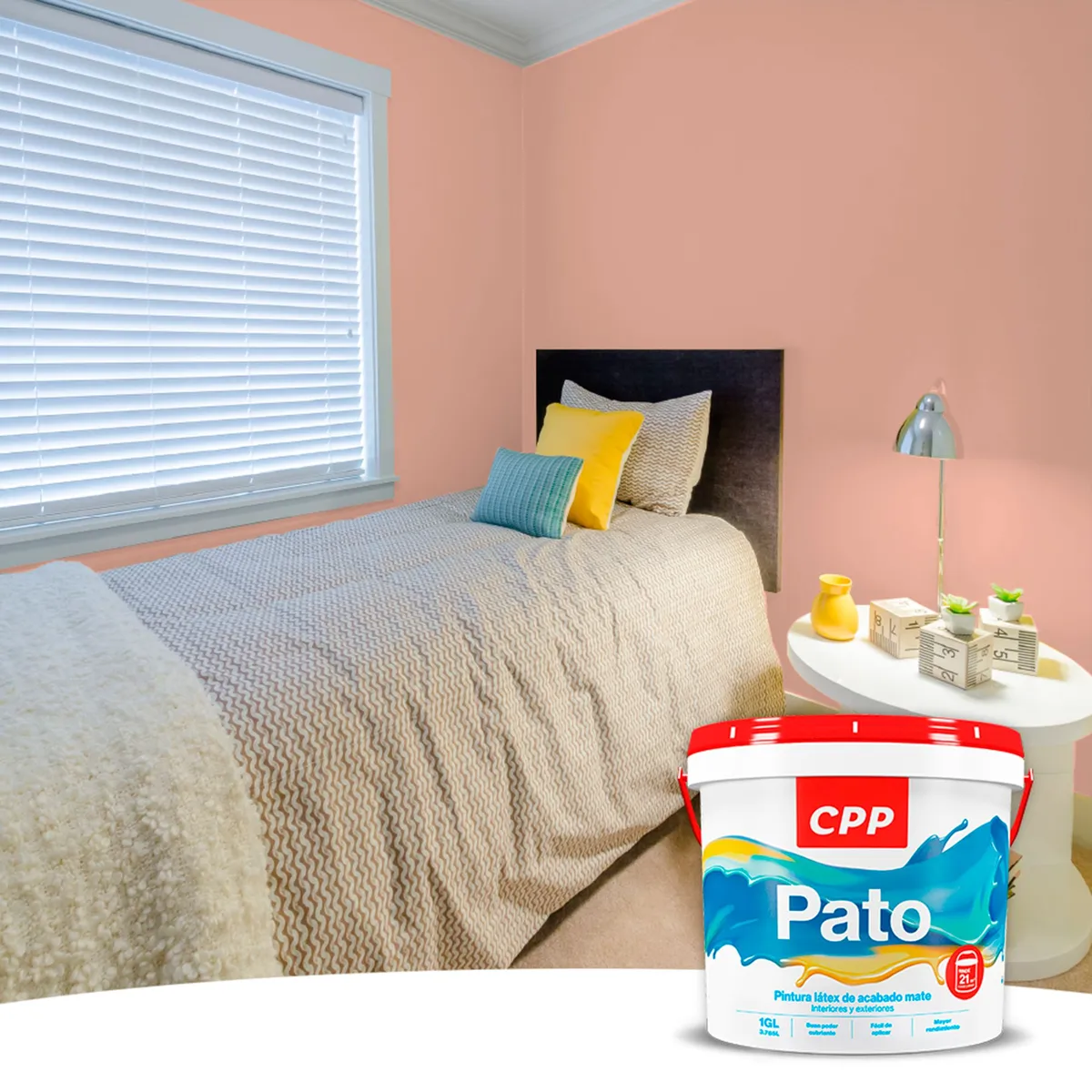 GENERICO - Pintura Látex Mate Pato Almendra 1GL