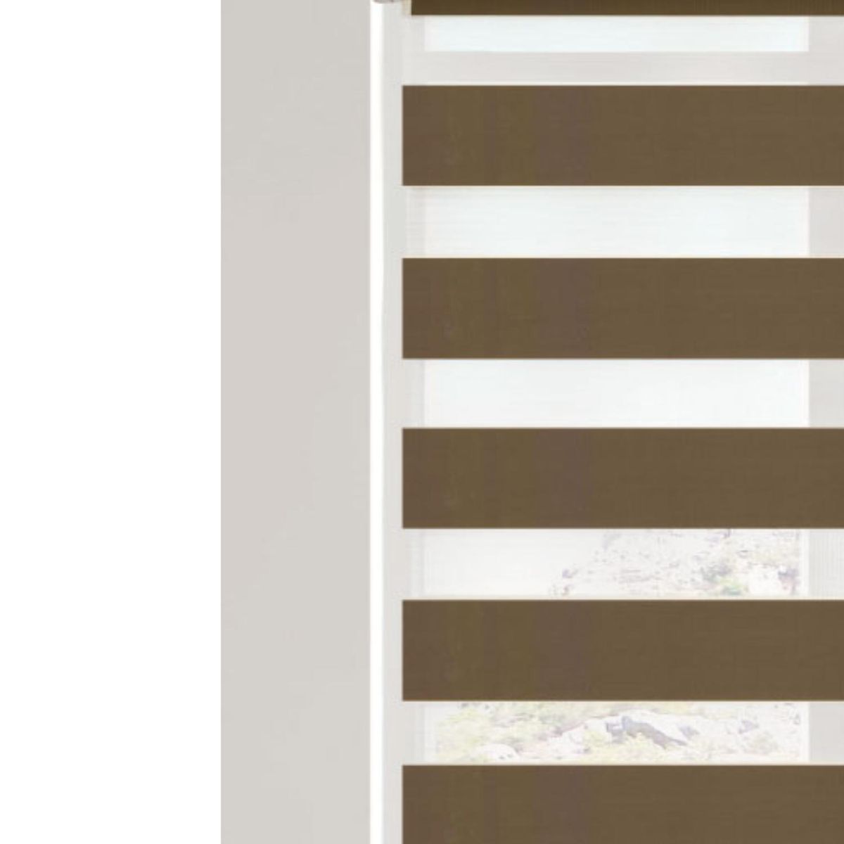 PLASTILISTO - Cortina Roller Día/Noche Zebra 140x160cm Café