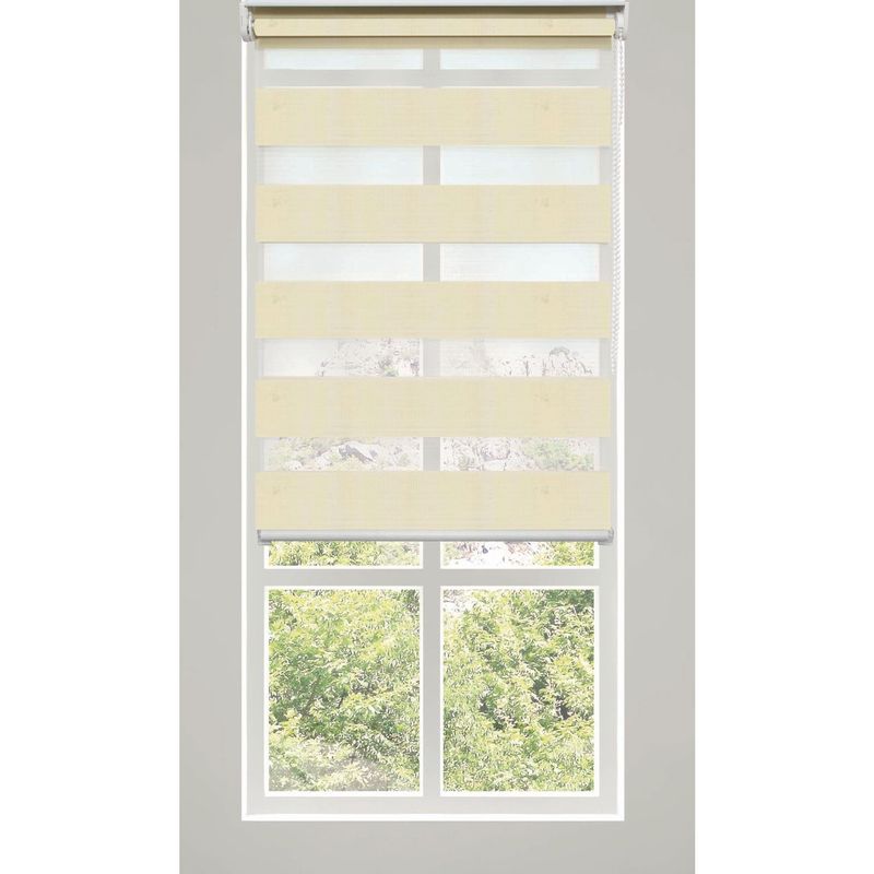 PLASTILISTO - Cortina Roller Día/Noche Zebra 140x160cm Ivory