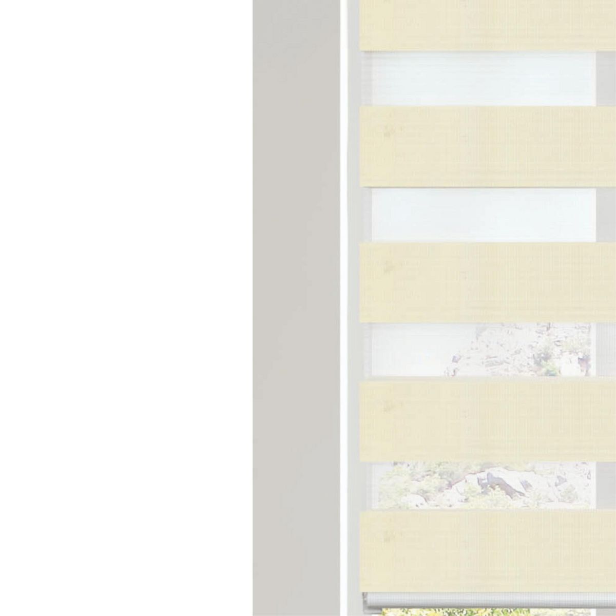 PLASTILISTO - Cortina Roller Día/Noche Zebra 100x160cm Ivory