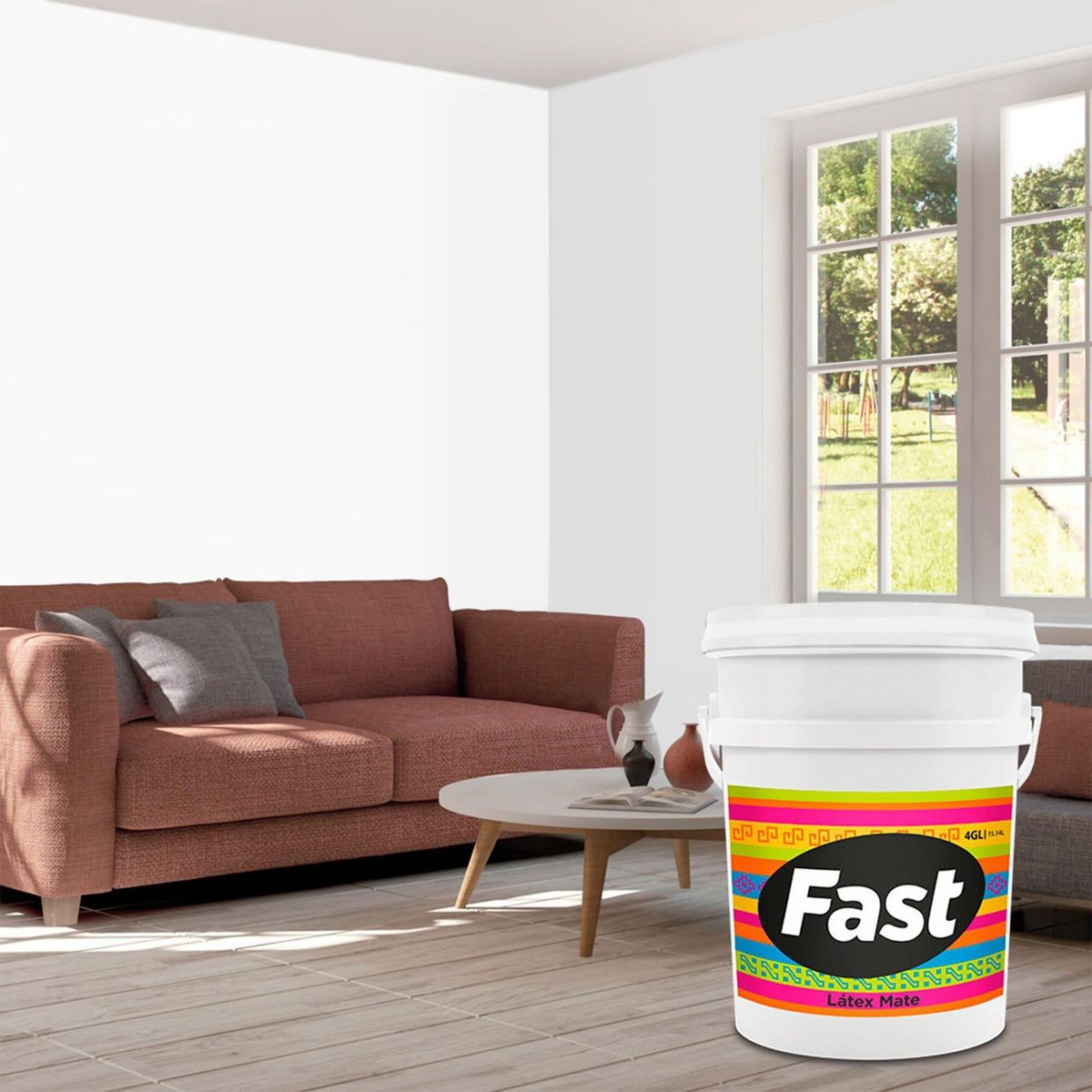 FAST - Pintura Látex Mate Blanco 4GL
