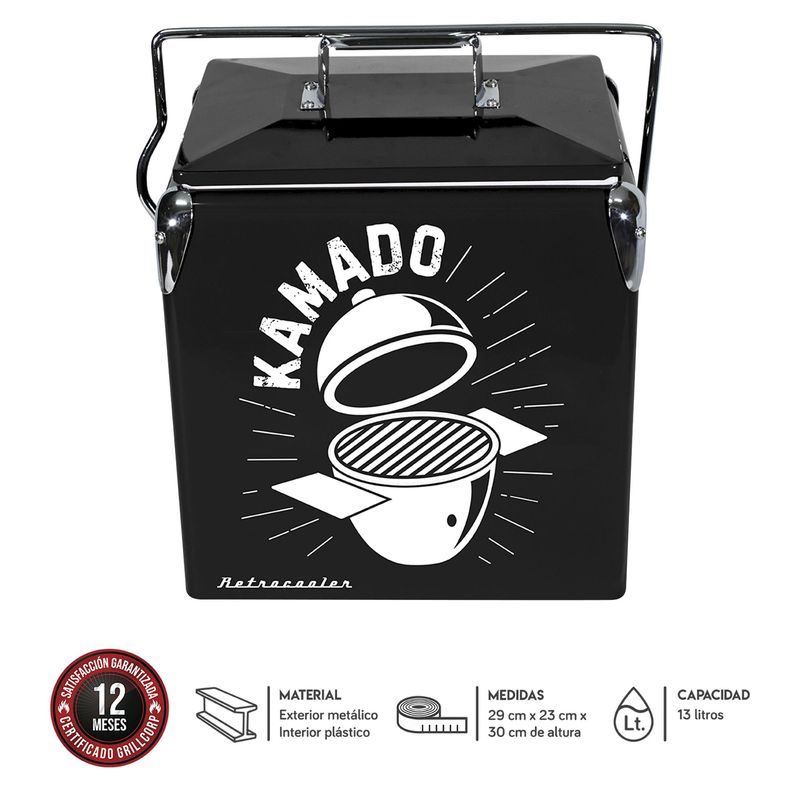 GRILLCORP - Cooler Grillcorp Negro 13 L