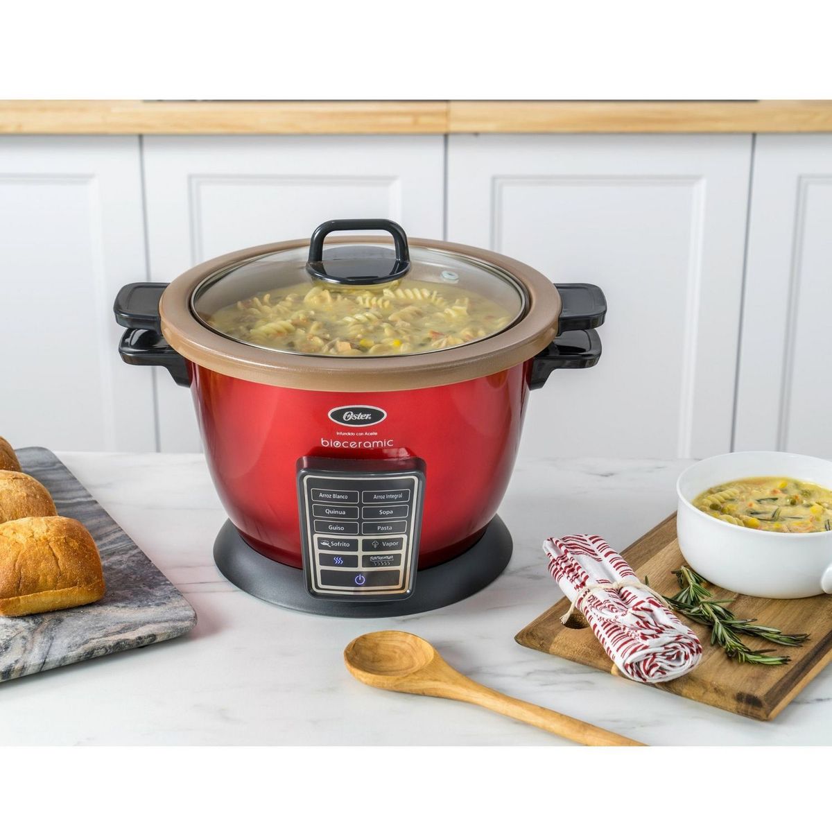 Olla Arrocera Multifunción 10 en 1 2.2L CKSTRC9030R053 Roja, marca OSTER - Foto 2