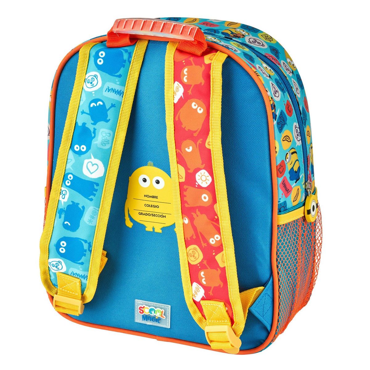 SCOOL - Mini Mochila Minions 3D con 2 Bolsillos