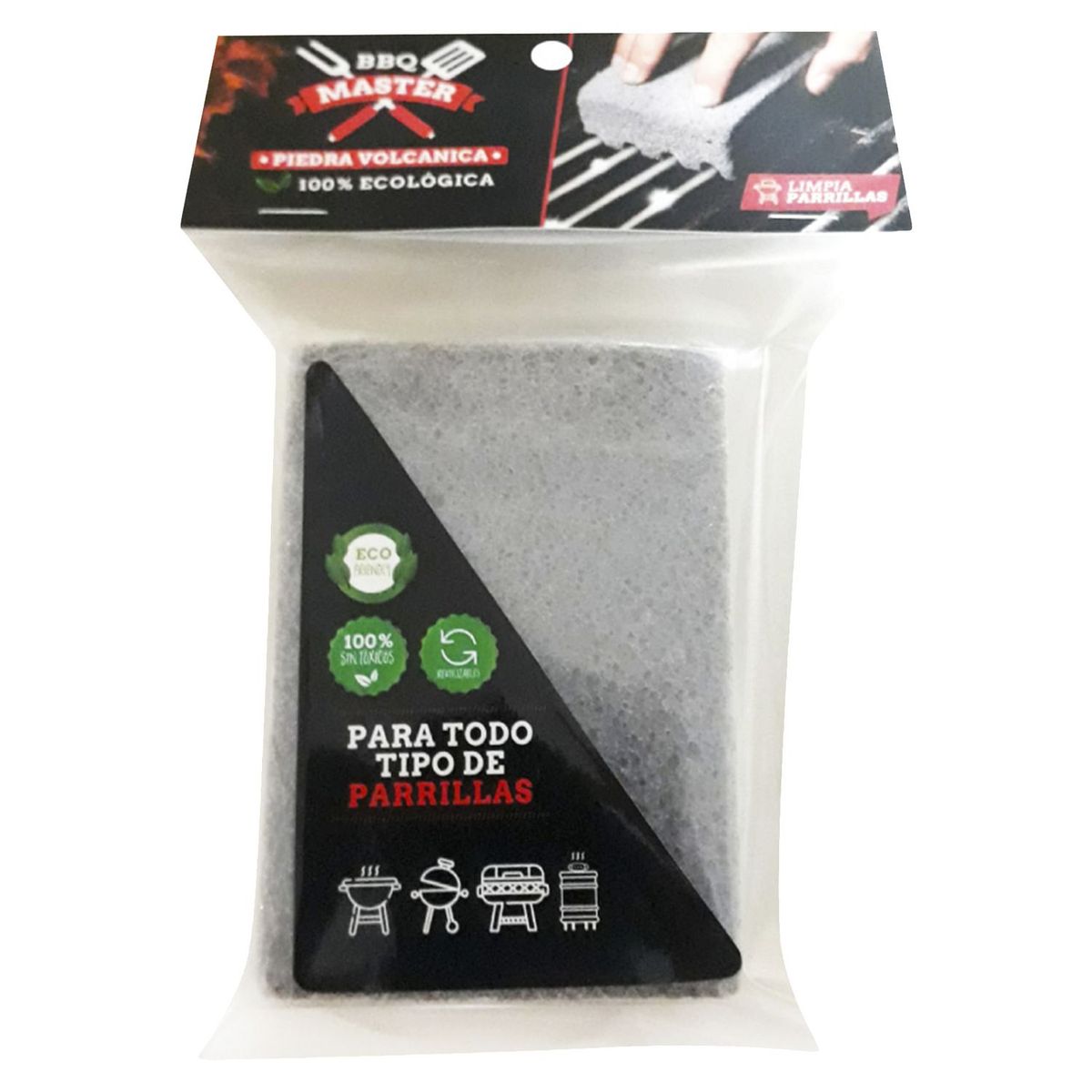 MR BEEF - Piedra Volcánica Limpia Parrilla 7x10cm