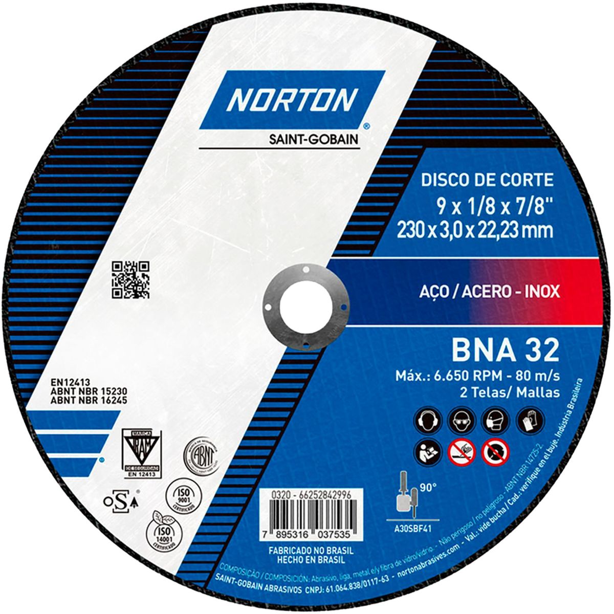 NORTON - Disco de Corte Acero 230 x 22.23 mm Norton
