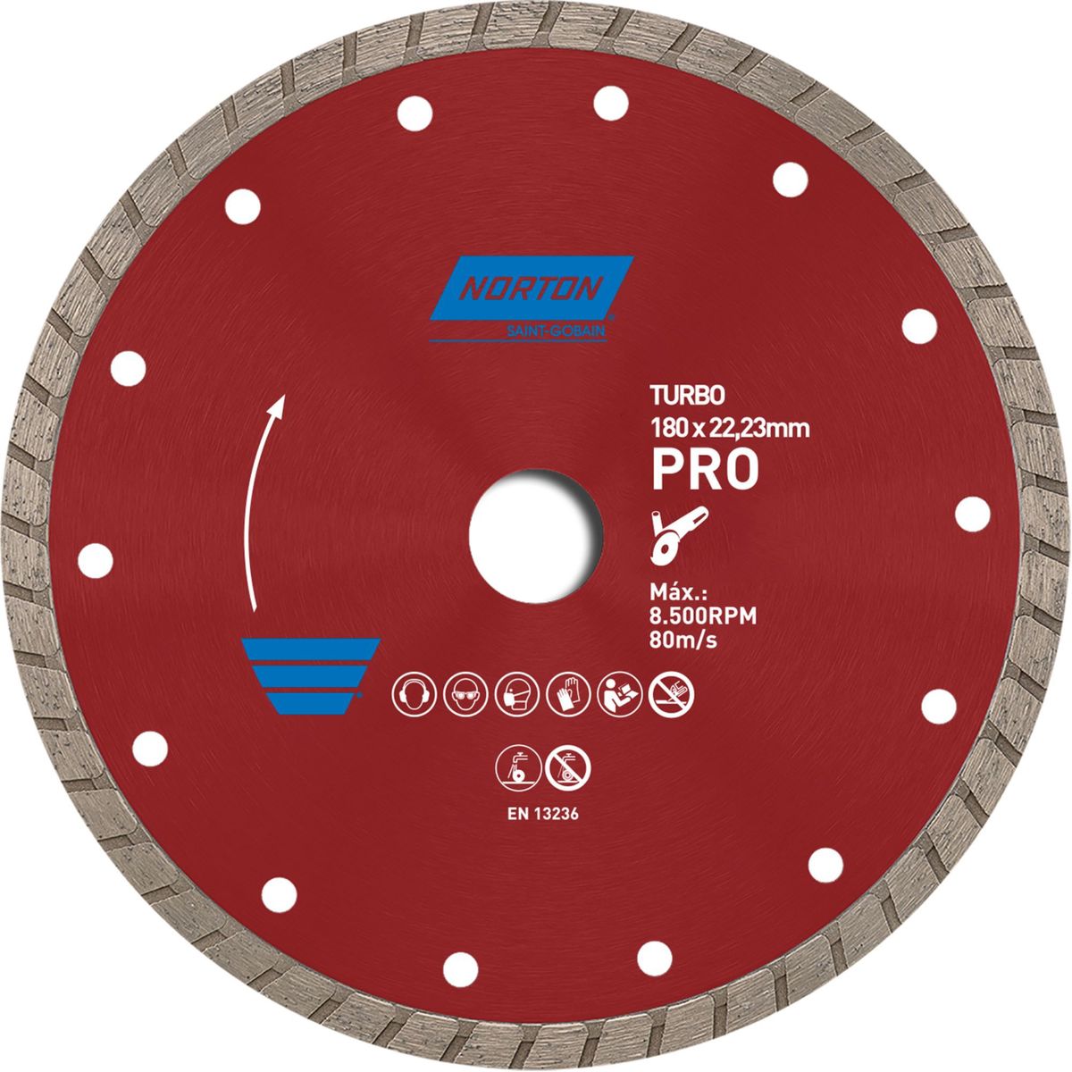 NORTON - Disco de Corte Diamantado Turbo para cerámica 7" Norton