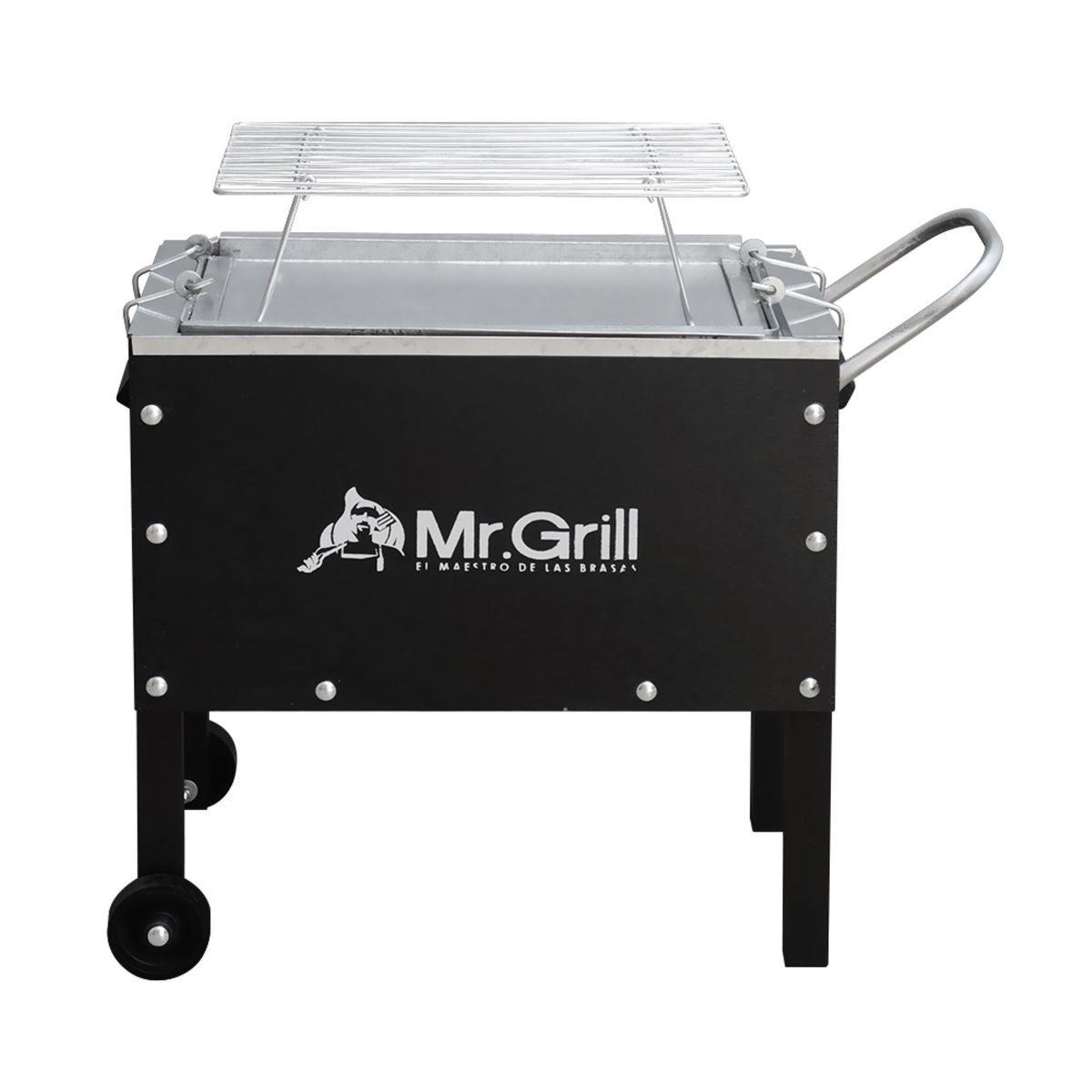 MR GRILL - Caja China Madera Pino/Planchas De Acero Galvanizado Mr Grill 55X33 Cm