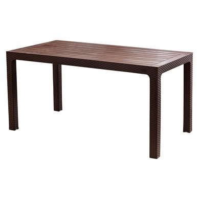 Mesa de Terraza Roble Rectangular Marr�n Moro 150x 80CM