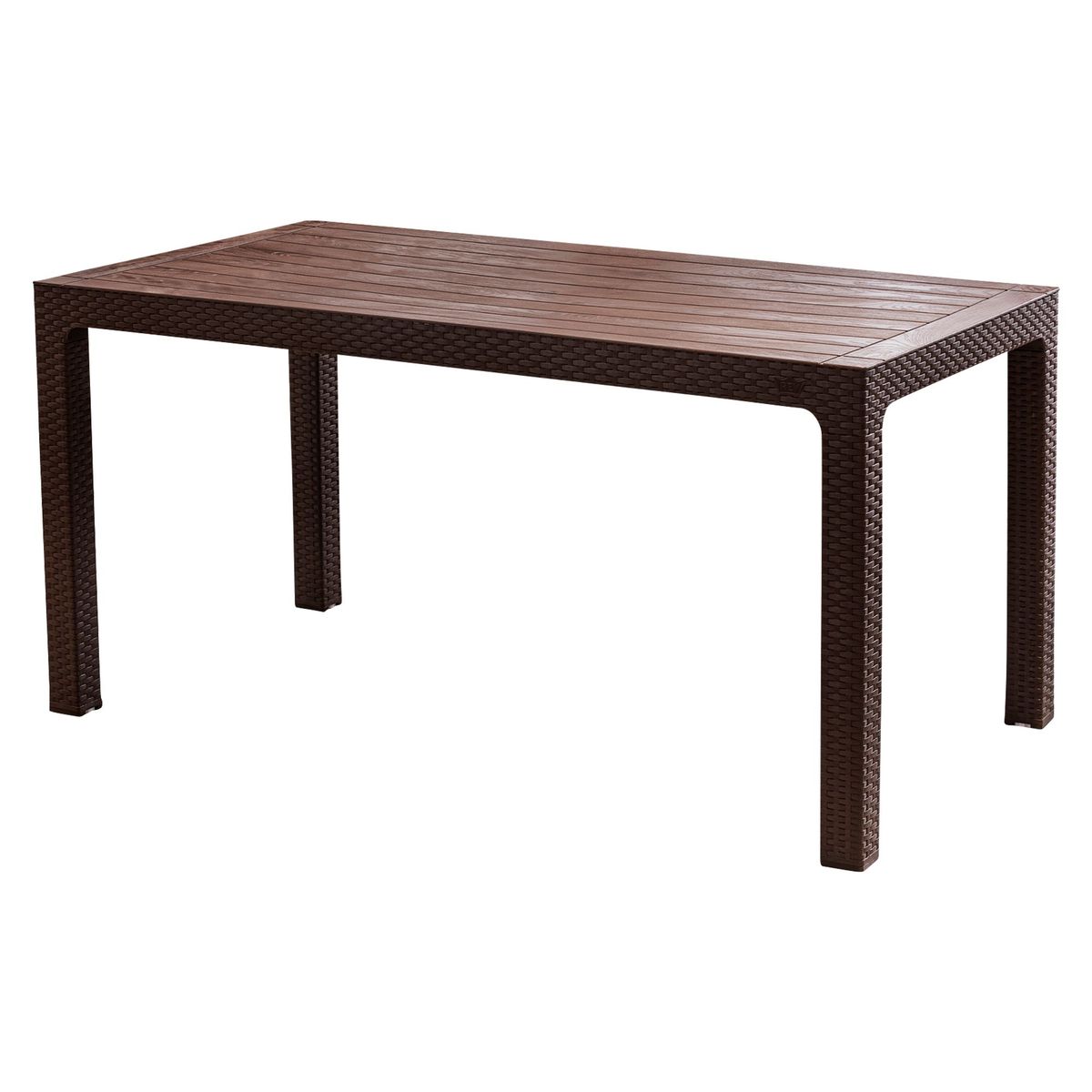 REYPLAST - Mesa de Terraza Roble Rectangular Marrón Moro 150x 80CM