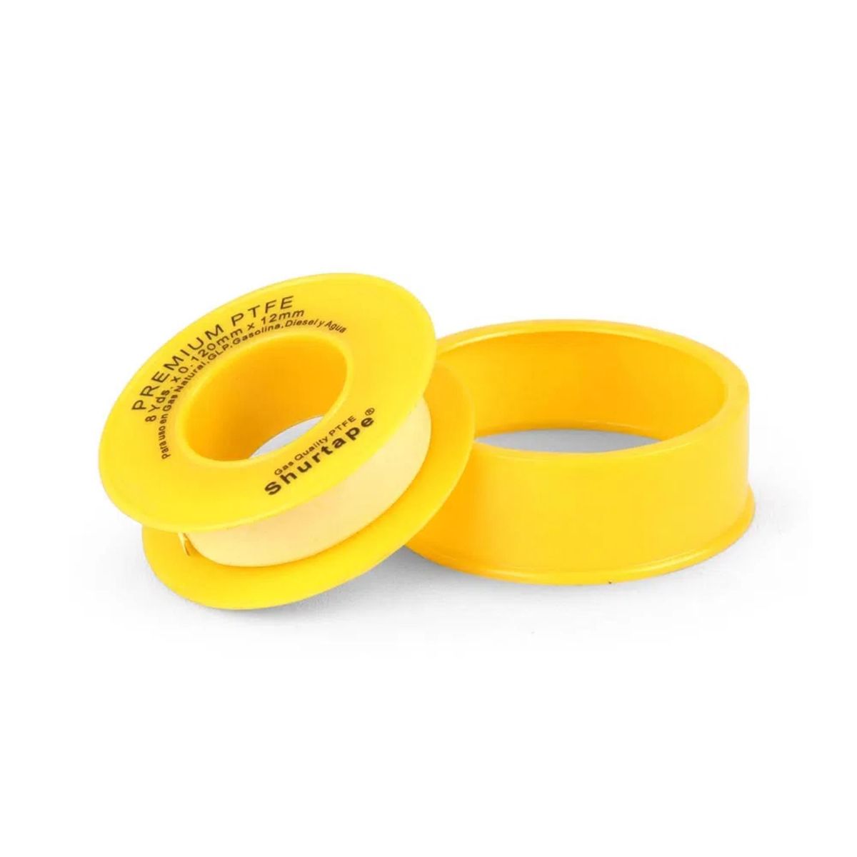 SHURTAPE - Cinta Teflón para Agua y Gas Amarillo 0.120mm x 12mm